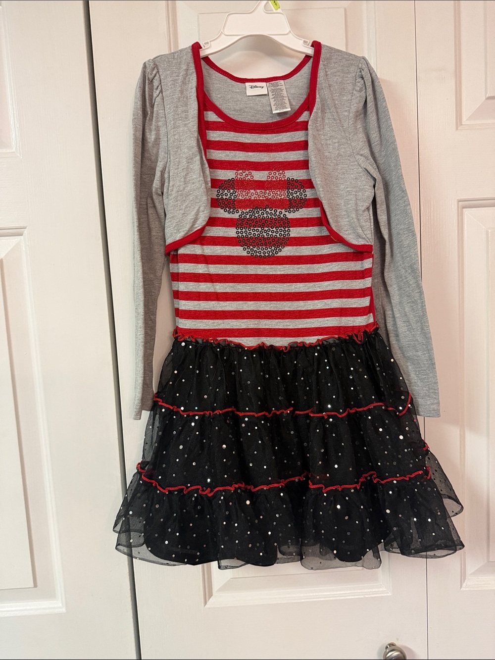 Disney Gray and Red Striped Shirt